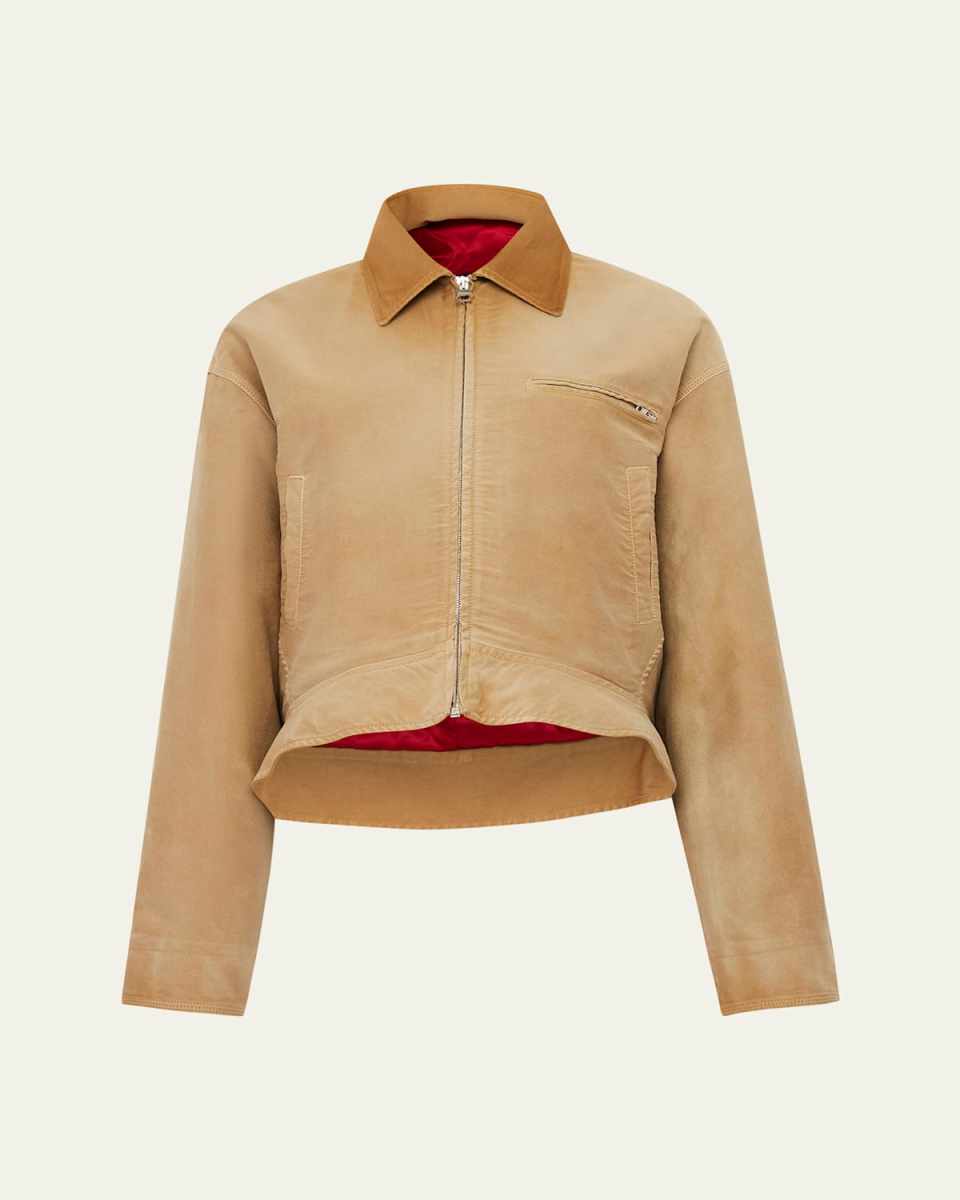 Curved Hem Workwear Jacket